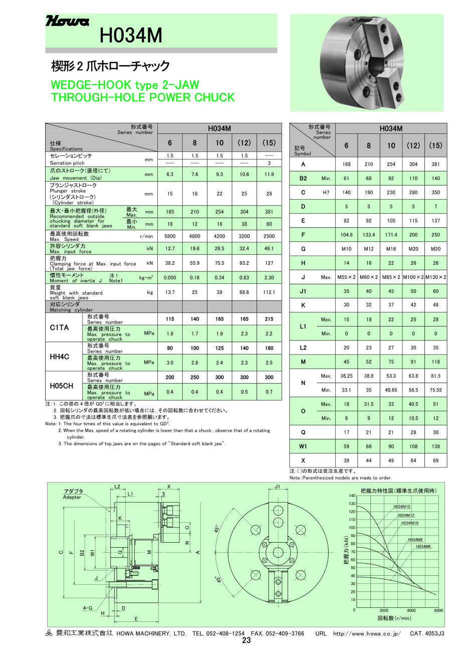 丰和锲形二爪大通孔卡盘 丰和锲形二爪大通孔卡盘